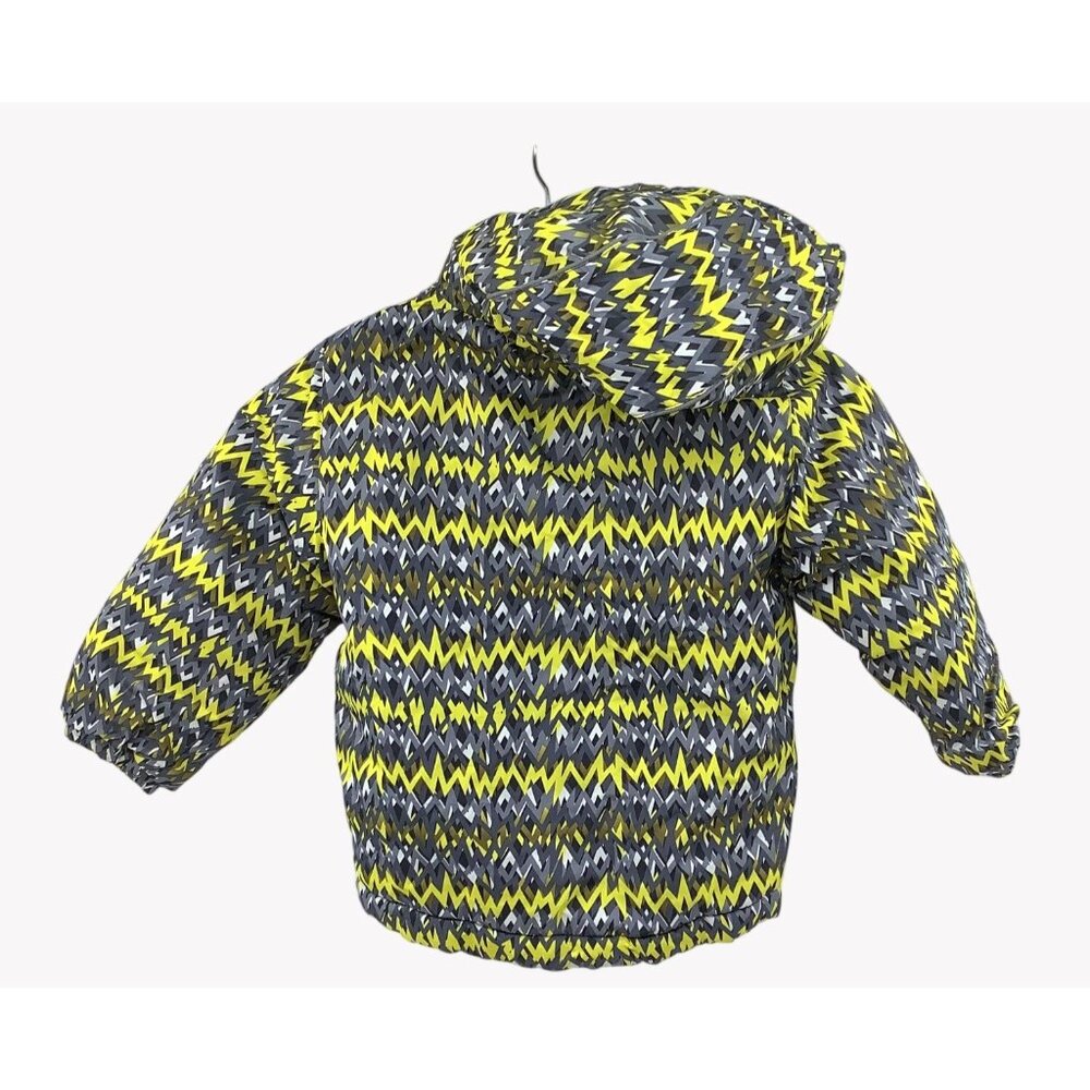 Iceburg Outerwear Toddler 3T Hooded Winter Coat With Zigzag Pattern - Picture 2 of 6